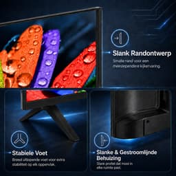 Koorui Tizen by Samsung Smart TV - QLED 4K Ultra HD - 85 inch/216 cm - Voice Controle - Streaming apps – AirPlay – Hotelmodus - HDMI x3, USB x2, CI+ - Tripple Tuner DVB-T/T2/S/S2/C - Frameless Design - Geassembleerd in Nederland - K85D3UQ-T8 — thumbnail 5