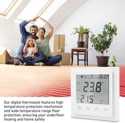 Programmeerbare Digitale Kamerthermostaat voor Elektrische Vloerverwarming met LCD-display — thumbnail 5