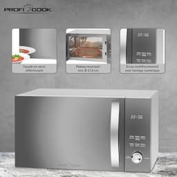 Magnetron Hetelucht Grill - Multifunctionele Oven - Snel Koken - 3-in-1 Functionaliteit - 23 Liter - Roestvrij Staal — thumbnail 2