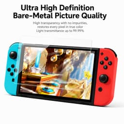 Screenprotector geschikt voor Nintendo Switch OLED met montage frame - Set van 3 stuks - Sounix - Screenprotector Tempered Glass - Gehard Glas — thumbnail 3