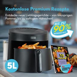 Hete Lucht Frituur - Airfryer Frituur - Gezond Koken - 8 Programma's - 5 Liter - Zwart — thumbnail 4