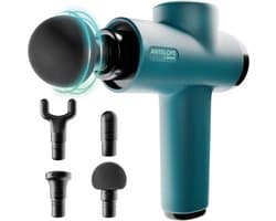 Thijox - Boom Massagepistool - Compact Spiermassageapparaat met 4 Opzetstukken, Krachtige Triggerpointmassage, 5 Intensiteitsniveaus, Batterij voor On