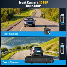 SnelShoppen - GOHHDL Dashcam 1080P met Achteruitrijcamera, 4-inch Scherm, Nachtzicht, Verkeersveiligheid, Auto Accessoire, Video-opname, Achteruitkijk — thumbnail 2