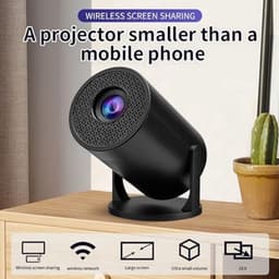Mini-projector met WiFi en Bluetooth, 1080p Full HD draagbare projector, 270° verstelbaar, video filmprojector voor Android laptop PC smartphone — thumbnail 4