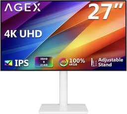 27 inch 4K UHD Monitor | IPS | In Hoogte Verstelbaar | HDMI & DisplayPort | 100% sRGB | Wit — thumbnail 1