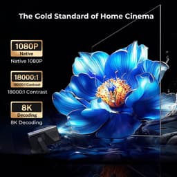 SnelShoppen - 2000 ANSI Native 1080P Smart Projector, 4K Ondersteund, Mini Projector met WiFi & Bluetooth, Auto Focus, Keystone, Ideaal voor Thuisbios — thumbnail 3
