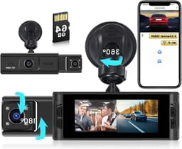 Dashcam Auto - Autocamera Rijrecorder - Veilige Rit Registratie - Dubbele Camera Functie - 64GB Kaart Inbegrepen - Zwart — thumbnail 1