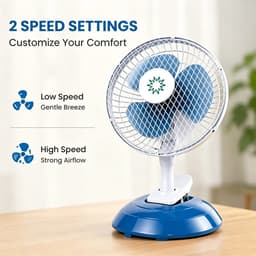 Wentinkmo Tafelventilator - Draagbare ventilator - Stille werking zonder lawaai - laag energieverbruik — thumbnail 1