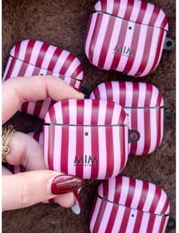 MIM Amsterdam - Sugar rush - Geschikt voor AirPods 4 - AirPod hoesje - Strepen print - AirPod hoesje met print - Shockproof- Cover voor AirPods - Trendy AirPod case — thumbnail 2