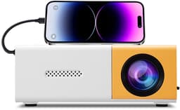 SnelShoppen - Draagbare Mini-Projector 1080p, 6000 lm, Intelligente Helderheid, Voor Thuisbioscoop, Reizen, Vergaderingen, Games, Automatische Correct — thumbnail 1