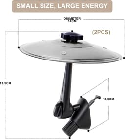 Trommel cimbalen set voor mini drumstel, auto interieurdecoratie, ventilatierooster accessoires, zilver — thumbnail 2
