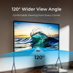 Beamer - Projector - Mini Projector - Full HD Native 1080P - met 120-inch E-ALR Projectorscherm & Stand – Outdoor Camping & Home Theater – EU Plug — thumbnail 4