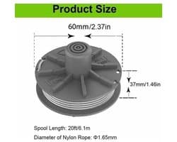 Geschikt geschikt voor Gardena grasmaaierspoelen, 3-pack, geschikt voor Turbo grasmaaier 5307-20, 6 geschikt voorer kabellengte.