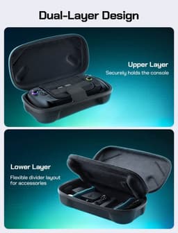 JSAUX Double-Decker Travel Case voor ROG Xbox Ally X & ROG Xbox Ally - Dubbele Opberglaag - Schokbestendig - Zwart - BG0136 — thumbnail 3
