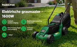 Grasmaaier MAGICFOX- 1600 W - Elektrische Grasmaaier 32 cm maaibreedte - Incl. 30L Opvangbak - 3 Hauteurs Réglable - LM320 — thumbnail 2