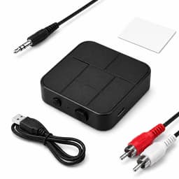 Bluetooth Transmitter Receiver 2-in-1 - Draadloze Audio Zender en Ontvanger - 3.5MM AUX / RCA - BT 5.0 - Zwart — thumbnail 1