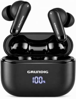 Grundig Draadloze Oordopjes - Earbuds 15 Uur Afspeeltijd - Oortjes Draadloos Bluetooth 5.3 - Oplaadcassette met Batterij Indicator - USB-C Oplaadbaar - Handsfree Bellen en Muziek Luisteren - Zwart — thumbnail 2