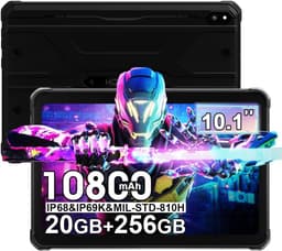 SnelShoppen - Rugged Outdoor Tablet 10.1 Inch, 20GB + 256GB/1TB, IP68/IP69K Waterdicht, Android 14, 10800mAh Batterij, Dual SIM/4G LTE/5G — thumbnail 1
