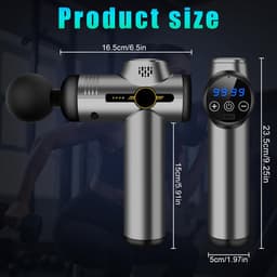 SnelShoppen - Professioneel Spiermassagepistool met 99 Snelheden, 8 Massagekoppen, LCD Scherm en Stille Functie voor Diepe Weefselmassage, Perfect teg — thumbnail 5