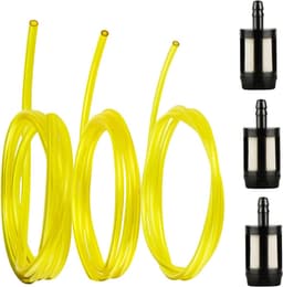 SnelShoppen - Flexibele PVC Brandstofslang - 3 Stuks met 3 Benzinefilters - 1 Meter - Voor Grasmaaier, Bosmaaier en Kettingzaag - Duurzaam, Corrosiebe — thumbnail 1