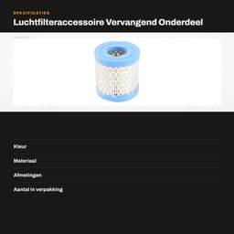 Luchtfilter Wasbaar - Geschikt voor Briggs 396424/396424S - Vervangend Onderdeel - Kunststof - Hoge Luchtstroom - Uitstekende Filtratie - Grasmaaierfilter — thumbnail 3