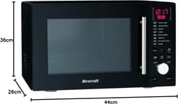 Vrijstaande Magnetron - Oven Met Grill - Snel Eten Bereiden - 8 Automatische Programma's - 26 Liter - Zwart — thumbnail 3