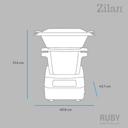 SnelShoppen - Zilan RUBY Thermorobot Multifunctionele Keukenmachine met Wifi, 18 Functies, 7 Inch TFT-Kleuren-Touchscreen, Geïntegreerde Weegschaal, A — thumbnail 4