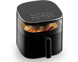 Heteluchtfriteuse - Airfryer - Gezond Koken - Met Kijkvenster - 5.7 Liter - Zwart
