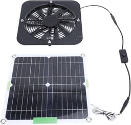 Zonnepaneel Ventilator - Luchtstroom Ventilatie - Efficiënte Ventilatie - 100W Zonne-energie - 13.5 Inch Fan - Zwart — thumbnail 3