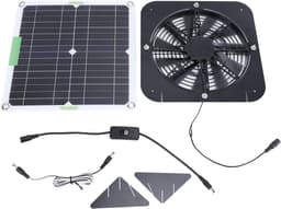 Zonnepaneel Ventilator - Luchtstroom Ventilatie - Efficiënte Ventilatie - 100W Zonne-energie - 13.5 Inch Fan - Zwart — thumbnail 5