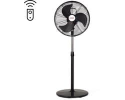 Staande ventilator ø50cm 75W met afstandsbediening zwart — afbeelding 1