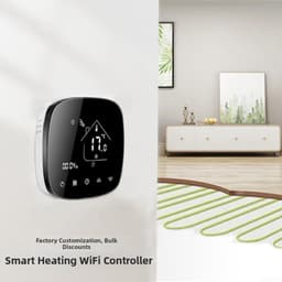Slimme Thermostaat - Temperatuurregelaar - Vloerverwarming Regelen - App en Spraakbediening - 86mm Doos Compatibel - Zwart — thumbnail 5