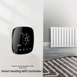 Slimme Thermostaat - Temperatuurregelaar - Vloerverwarming Regelen - App en Spraakbediening - 86mm Doos Compatibel - Zwart — thumbnail 4