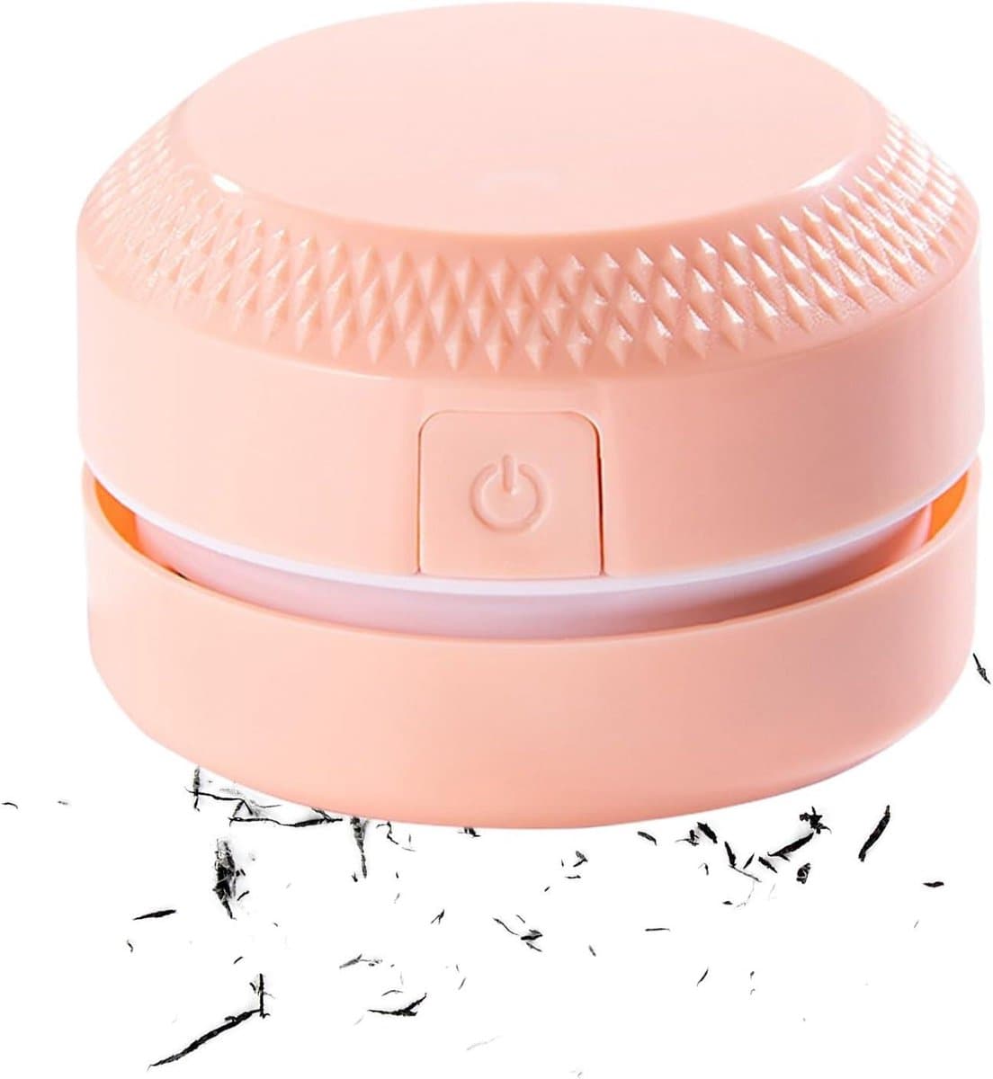 Bureaureiniger Robot - Mini Stofzuiger Bureau - Bureau Schoonmaken - Geluidsarme Hoekzuigkop - 9 x 9 x 6 cm - Roze — afbeelding 1