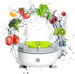KZQ Draadloze fruit- en groentenreiniger met zuignap USB oplaadbaar voor fruit groenten vlees en rijst wit — thumbnail 1