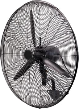 Industriële Wandventilator - Muurventilator Krachtige Ventilator - Werkplaats Koelen - 3 Snelheden Automatische Oscillatie - 80 x 75 cm - Zwart — thumbnail 1