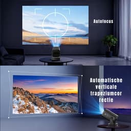 KAD® Draagbare Beamer - 4K met Native 1080P - Draagbare Mini Beamer - Mini Projector - Zwart - 19cm x 16cm x 14cm — thumbnail 2