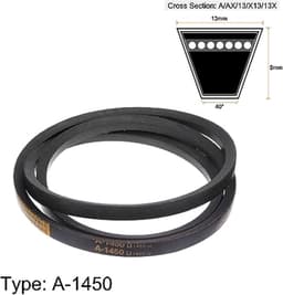 Aandrijfriem Grasmaaier - V-snaar Grasmaaieronderdeel - Maaier Onderhoud - Duurzaam Slijtvast Rubber - 1450mm x 13mm x 8mm - Zwart — thumbnail 3