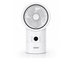 COCHO® Mini Aircooler 4-in-1 – Draagbare Luchtkoeler 420ML – LED 7 Kleuren – 3 Snelheden – Timer 2-4u – Ventilator & Luchtbevochtiger – Pro Mobiele Aircooler — afbeelding 1