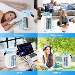 Persoonlijke Koeler - Mini Airco - Ruimte Koelen - 4-in-1 Functie - 480ml Tank - Wit — thumbnail 4