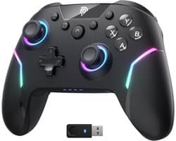 EasySMX X20 Draadloze Controller voor Nintendo Switch, & PC - Hall Effect Joysticks - Programmeerbare Rugknoppen - Zwart