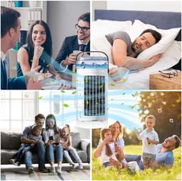 Mini Airco - Persoonlijke Koeler - Bureau Verkoeling - Zeven Kleuren Licht - Drie Snelheden - Wit — thumbnail 5