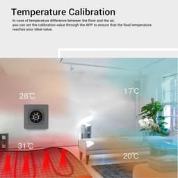 Slimme Thermostaat - Verwarming Schakelaar - Energie Besparen - Instelbare Achtergrondverlichting - 16A - Zwart — thumbnail 3
