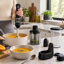 Black&Decker 3-delige Kitchen Wand™ 7,2V draadloze staafmixerset inclusief 2-delige accessoireset, zwart - BCKM1013KB-QW — thumbnail 4