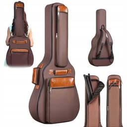 Gevoerde Gitaartas - Beschermhoes Gitaar - Draagbaar Gitaarhoes - 107 cm - 12 cm Dik - 40/41/42 inch - Waterdicht - Meerdere Vakken - Rubberen Bodem - Voor Akoestische Gitaar & Klassieke Gitaar - Gitaar Accessoires — thumbnail 1