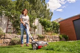 Accu Mulchmaaier - Compacte Grasmaaier - Gazon Onderhoud - Mulchfunctie - 22 cm Maaibreedte - Grijs — thumbnail 3
