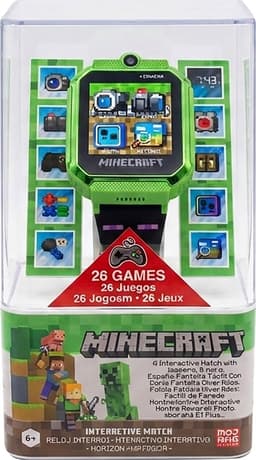 Minecraft Kinder Smartwatch - Digitale Horloge met Camera, Geluidsrecorder & Alarm - Officieel Licentieproduct — thumbnail 2