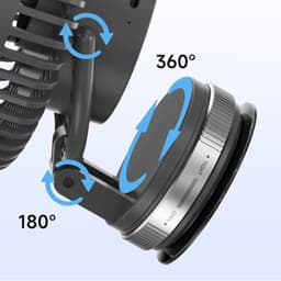 Wandventilator - Keukenventilator - Snelle Koeling - Zuignap Bevestiging - 165 mm - Grijs — thumbnail 5