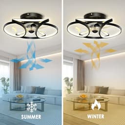 Plafondventilator met Verlichting – Dimbaar – App & Afstandsbediening – 6 Snelheden – Ø50 cm — thumbnail 2