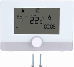 Draadloze Programmeerbare Digitale Thermostaat met Groot LCD Scherm voor CV Ketel Verwarming — thumbnail 5
